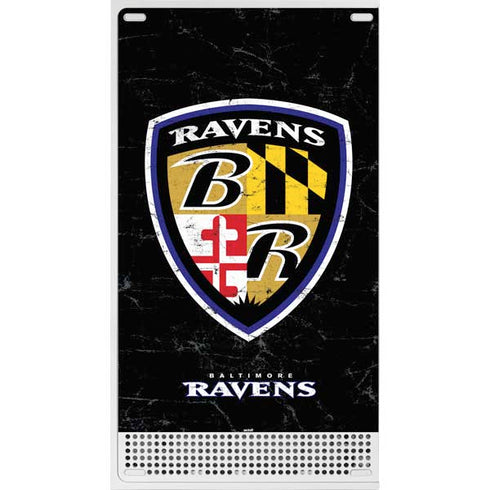 NFL Baltimore Ravens - Alternate Distressed Xbox Series S Console Skin